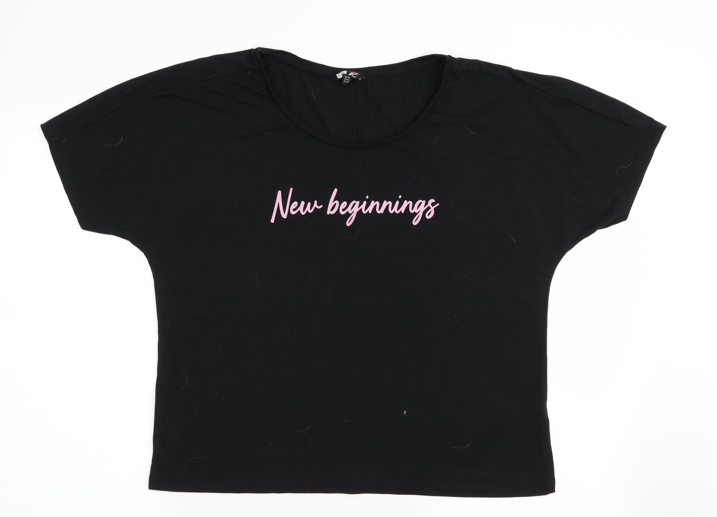 F&F Womens Black   Basic T-Shirt Size 14