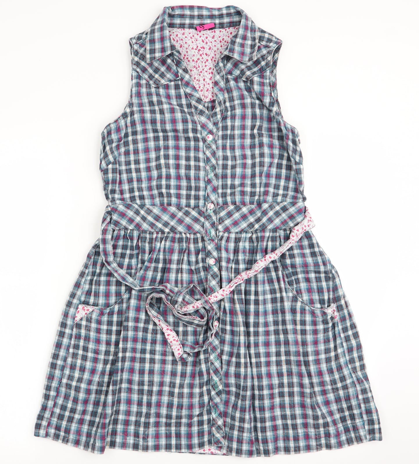 Asda George Womens Multicoloured Check  Fit & Flare  Size 12