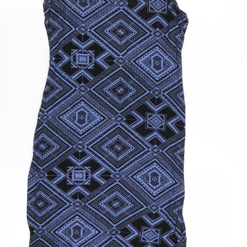 Club L Womens Multicoloured Geometric  Pencil Dress  Size 8