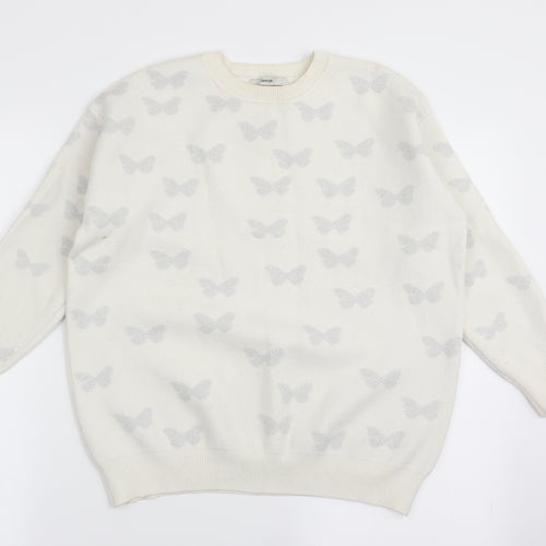 Asda George Womens White   Pullover Jumper Size 12