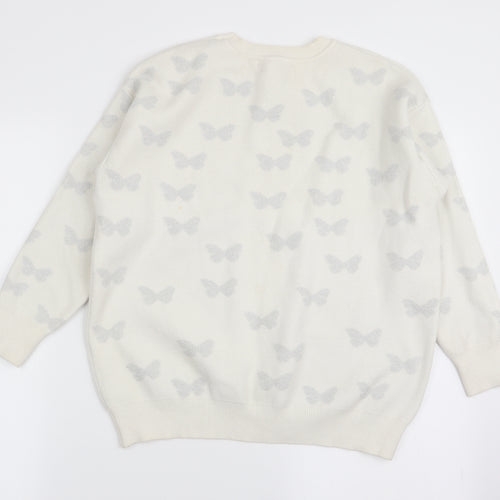 Asda George Womens White   Pullover Jumper Size 12