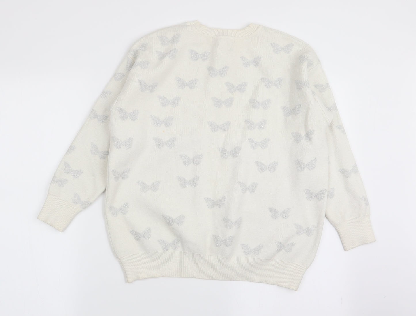 Asda George Womens White   Pullover Jumper Size 12