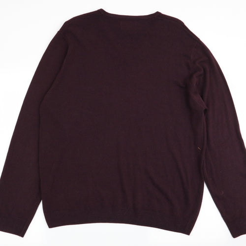 M&S Mens Purple   Pullover Jumper Size XL