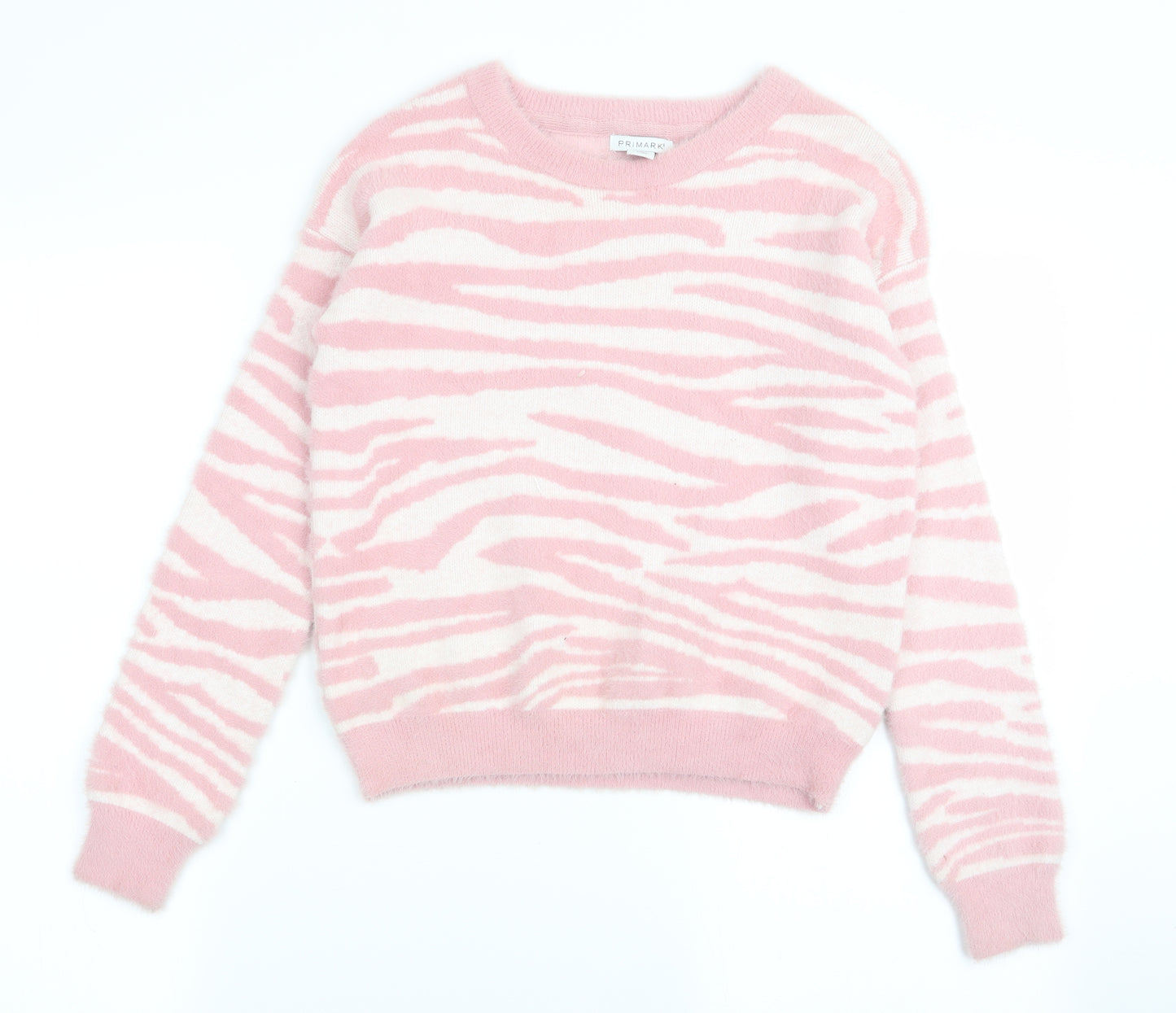 Primark Girls Multicoloured Animal Print  Pullover Jumper Size 11-12 Years
