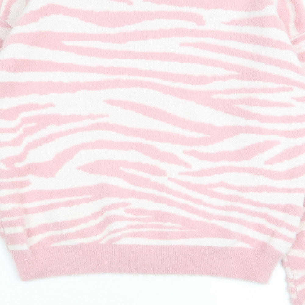 Primark Girls Multicoloured Animal Print  Pullover Jumper Size 11-12 Years