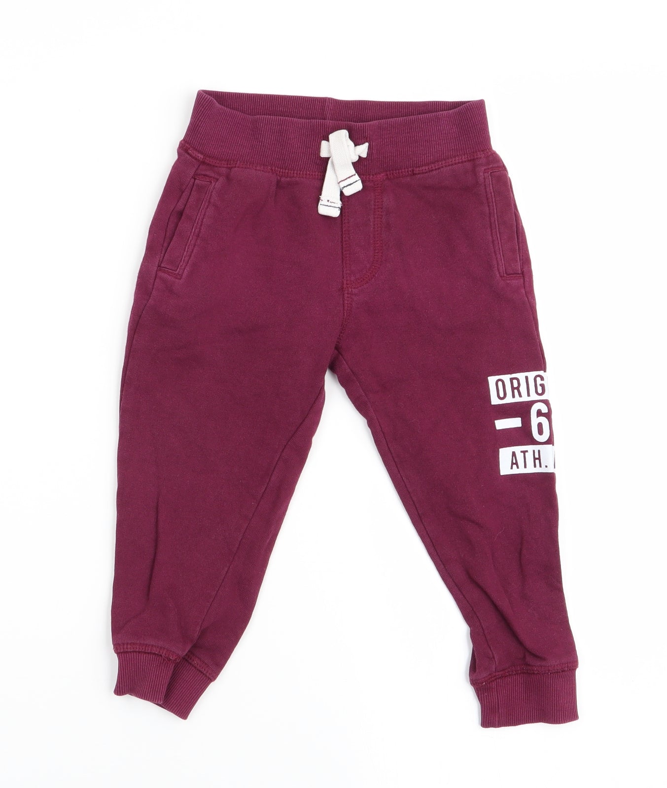 m Boys Red   Jogger Trousers Size 18-24 Months