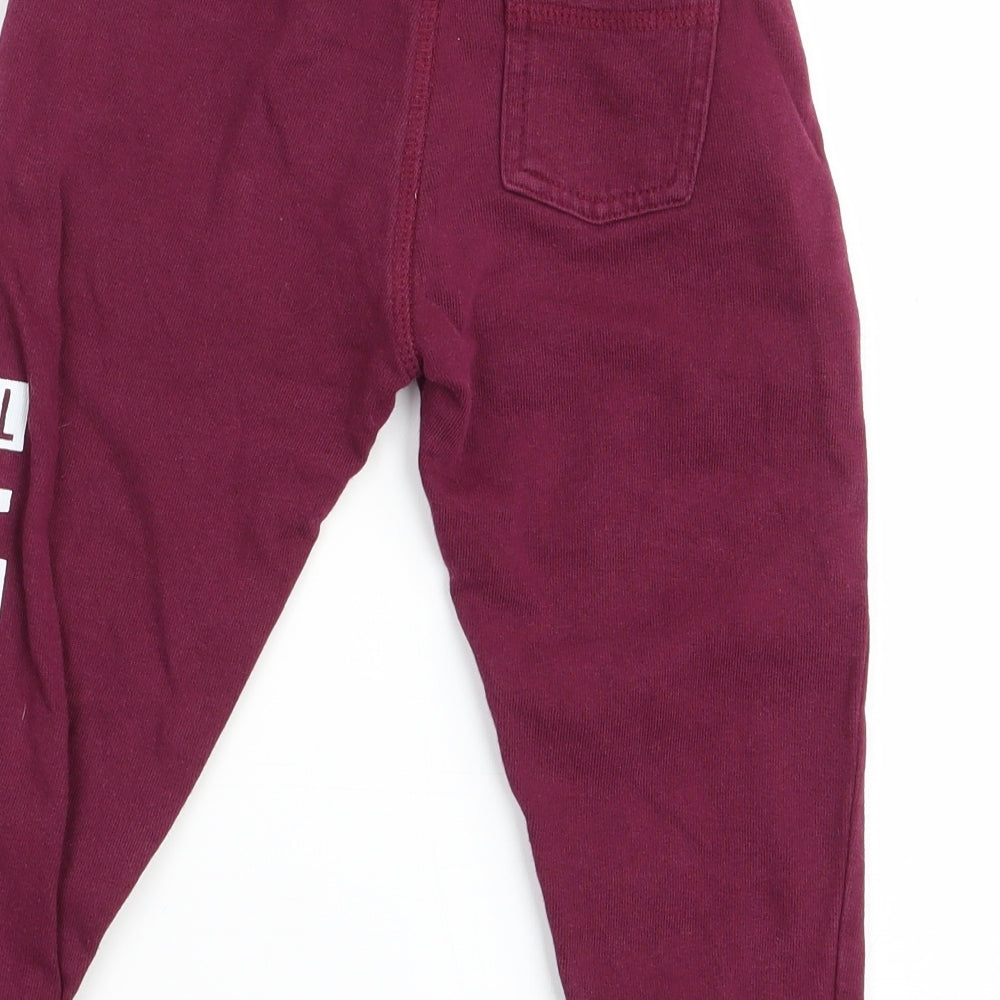 m Boys Red   Jogger Trousers Size 18-24 Months
