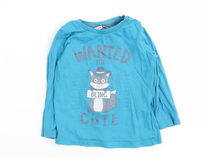 pep and co Boys Blue   Basic T-Shirt Size 12-18 Months