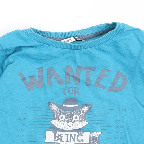 pep and co Boys Blue   Basic T-Shirt Size 12-18 Months