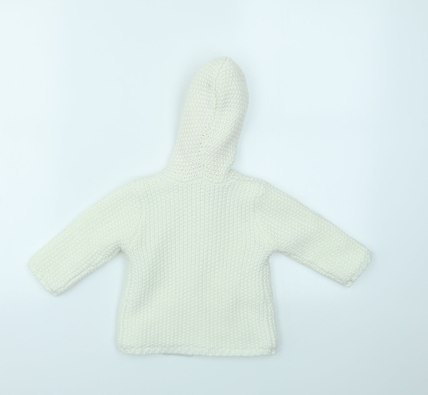 George Girls White   Cardigan Jumper Size 6-9 Months