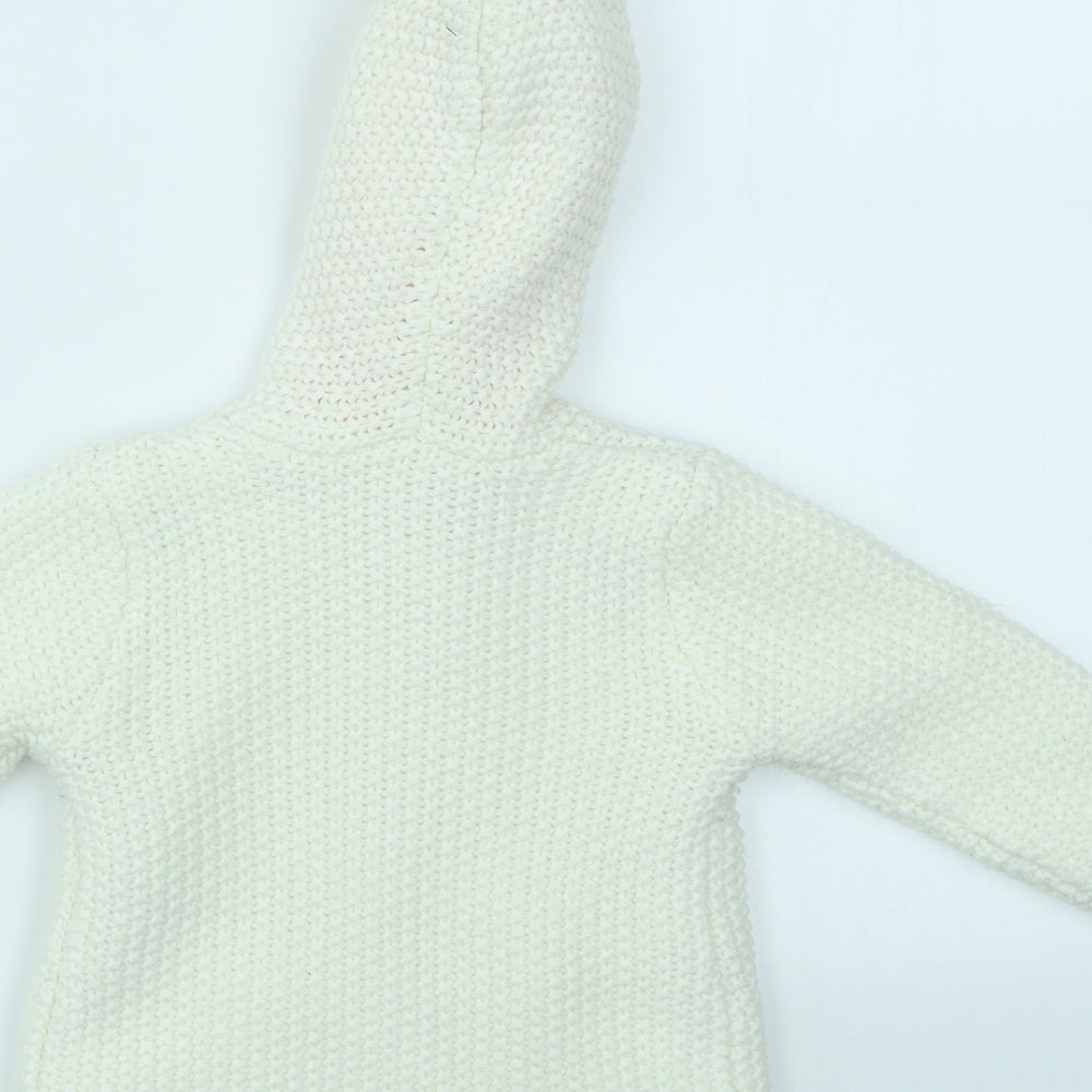 George Girls White   Cardigan Jumper Size 6-9 Months