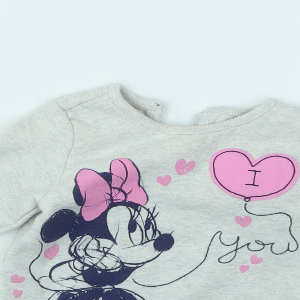 George Girls Grey   Pullover Jumper Size 6-9 Months