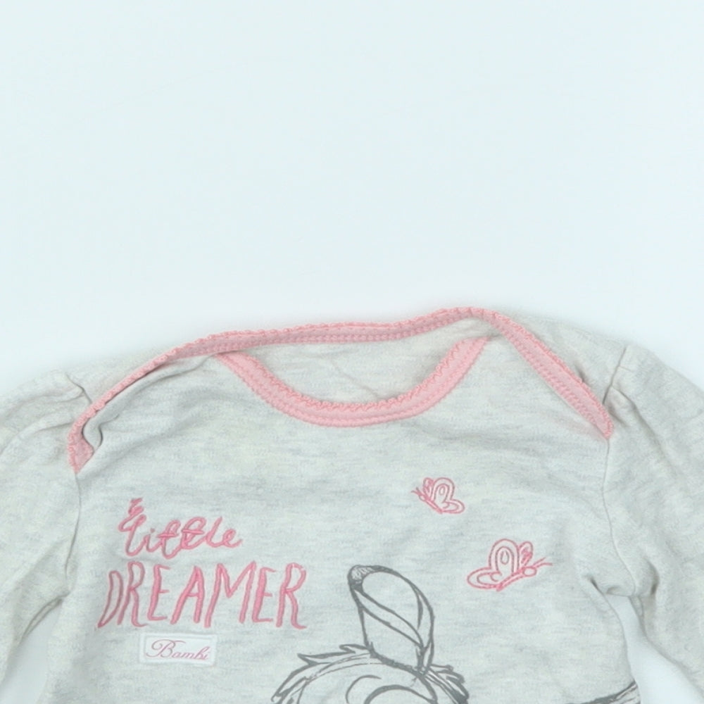 George Girls Grey   Basic T-Shirt Size 0-3 Months