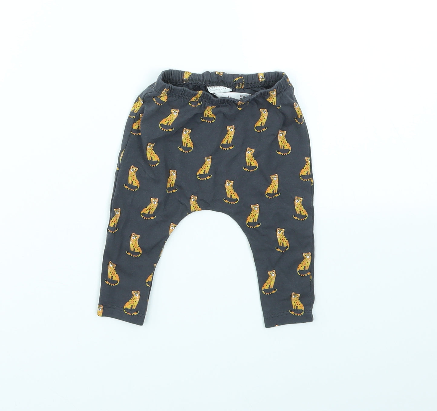 NEXT Girls Grey Animal Print  Capri Trousers Size 3-6 Months