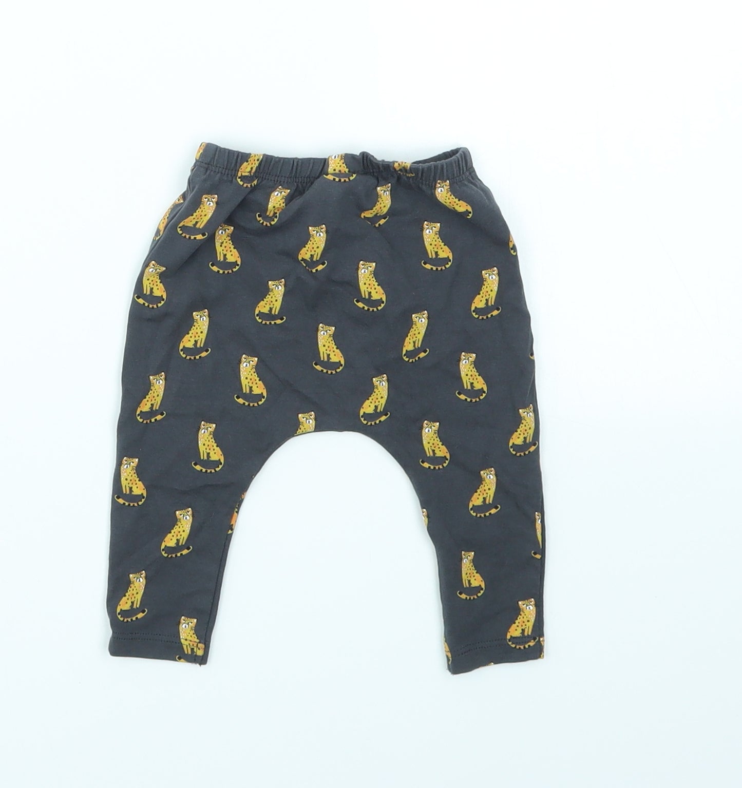 NEXT Girls Grey Animal Print  Capri Trousers Size 3-6 Months