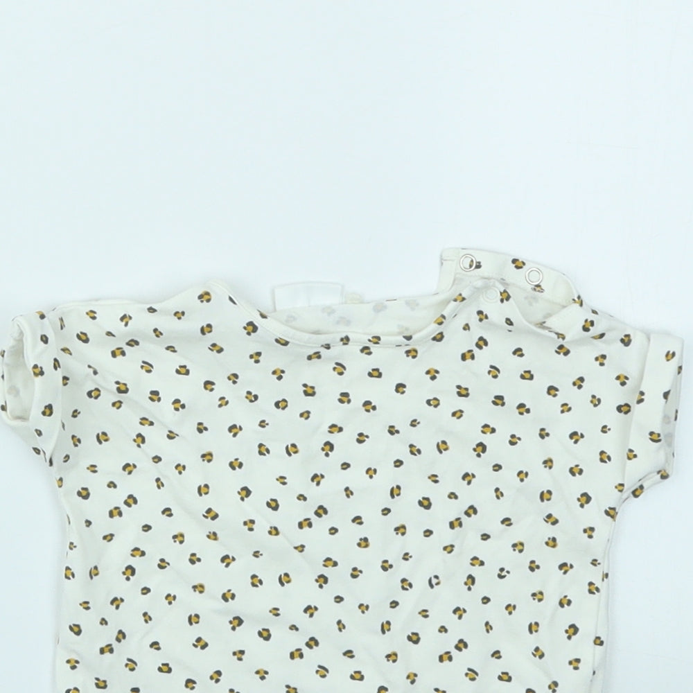 NEXT Girls Multicoloured Animal Print  Basic T-Shirt Size 3-6 Months