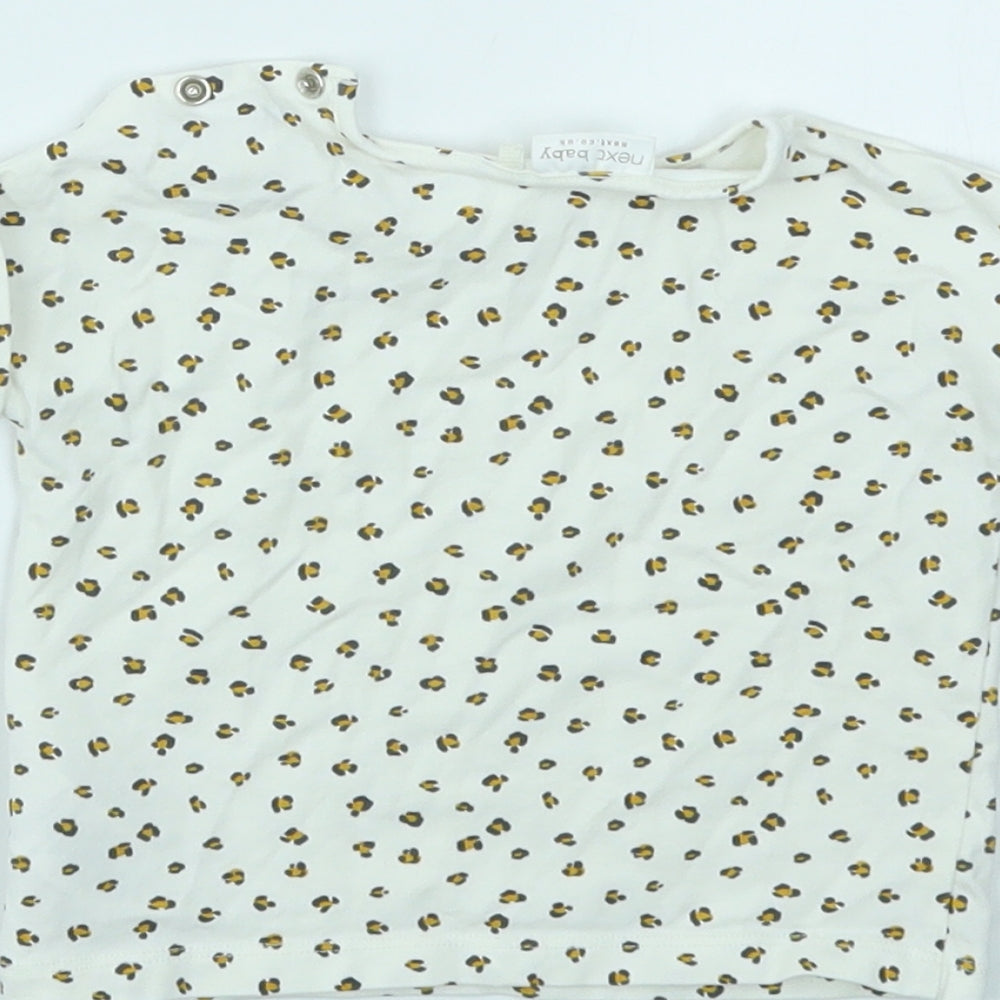 NEXT Girls Multicoloured Animal Print  Basic T-Shirt Size 3-6 Months