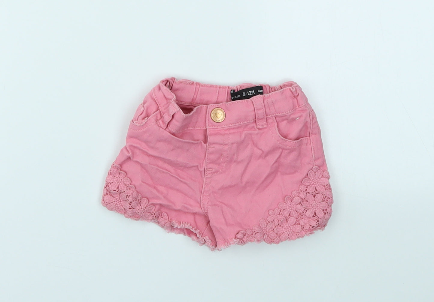 BABY GILR Girls Pink   Capri Jeans Size 9-12 Months
