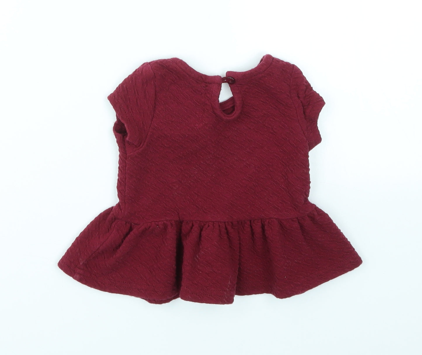Young Dimension Girls Red   Basic T-Shirt Size 3-6 Months