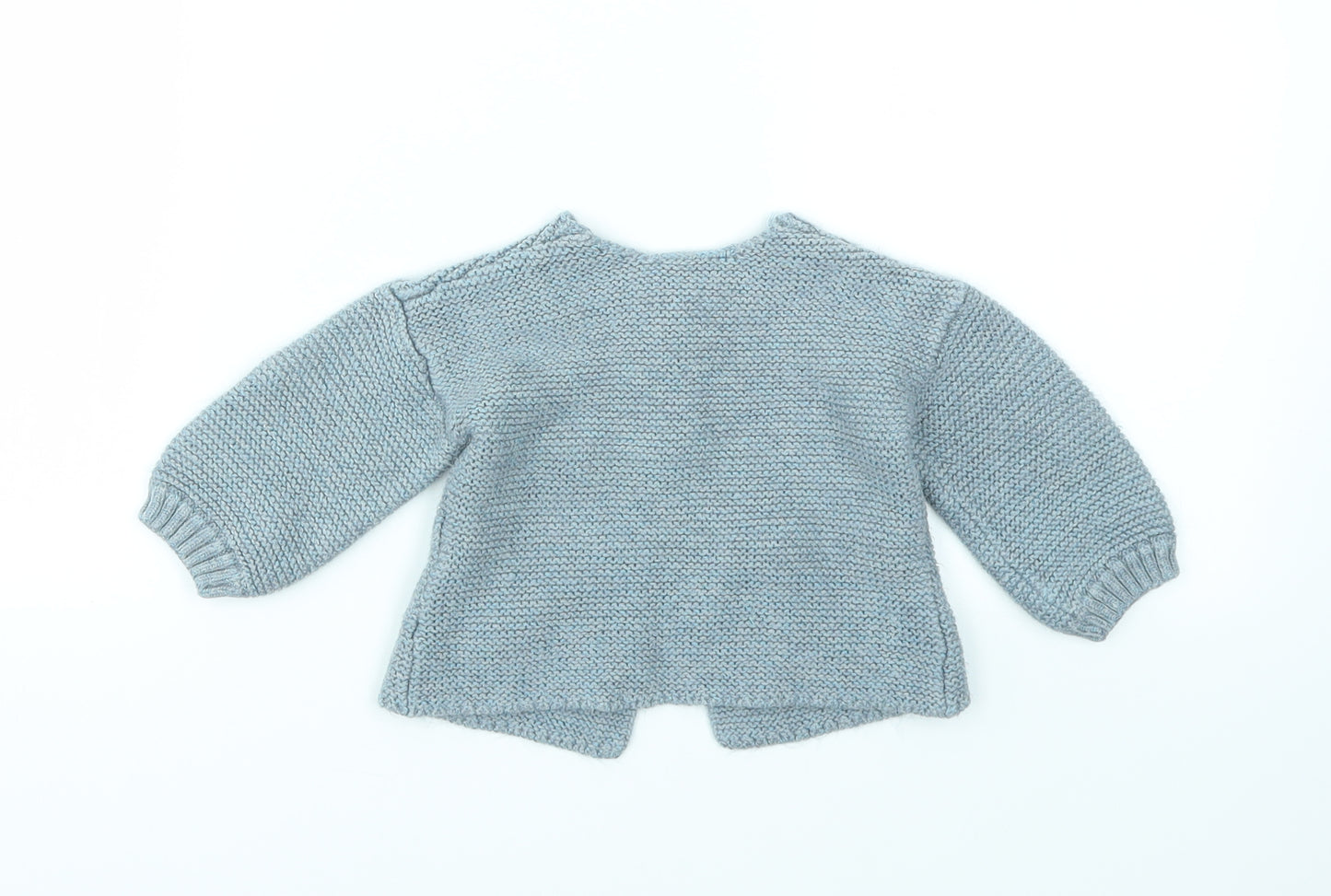 M&S Boys Blue   Cardigan Jumper Size 3-6 Months
