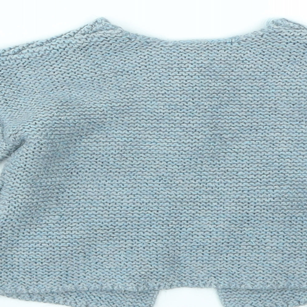 M&S Boys Blue   Cardigan Jumper Size 3-6 Months