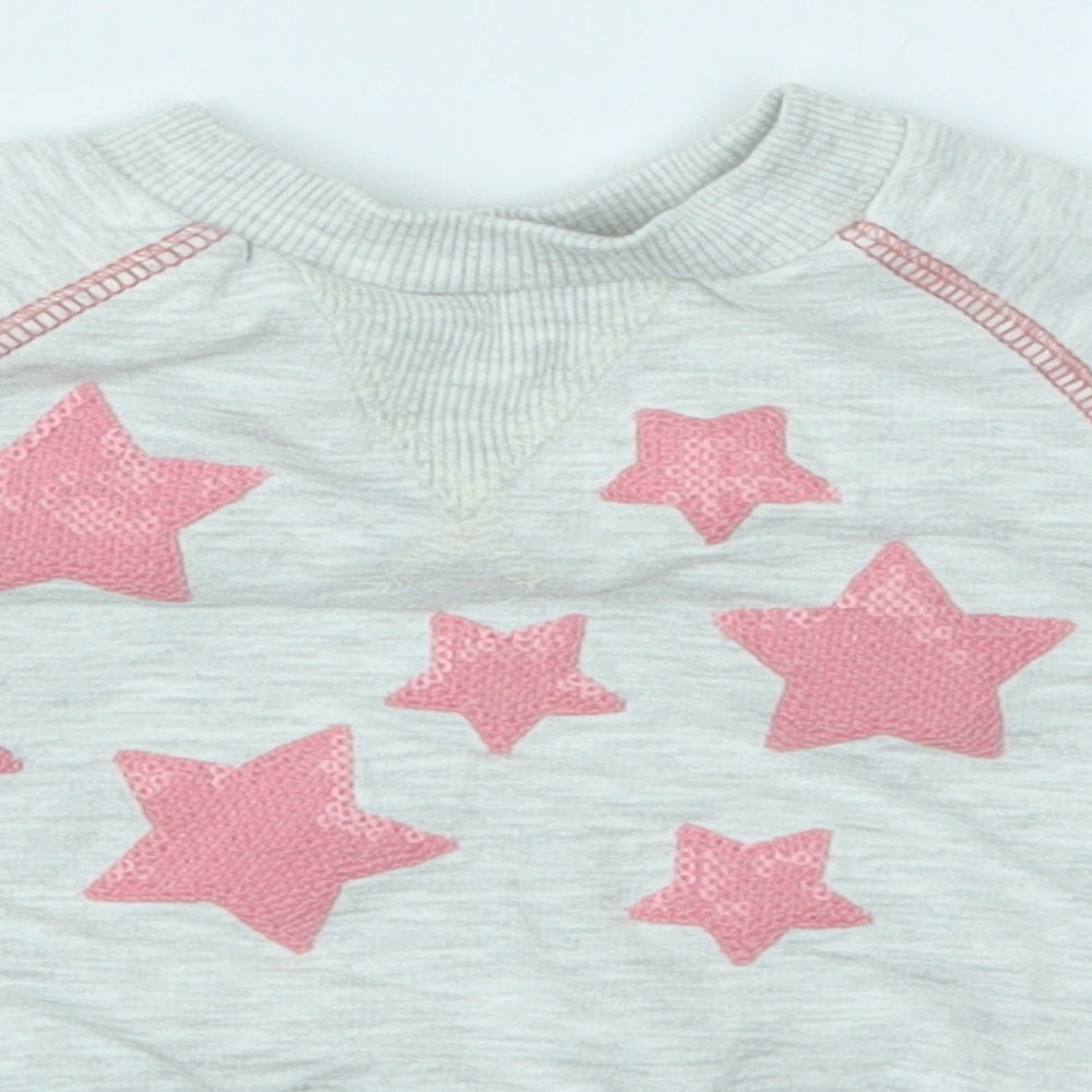 M&Co Girls Grey   Pullover Jumper Size 3-6 Months