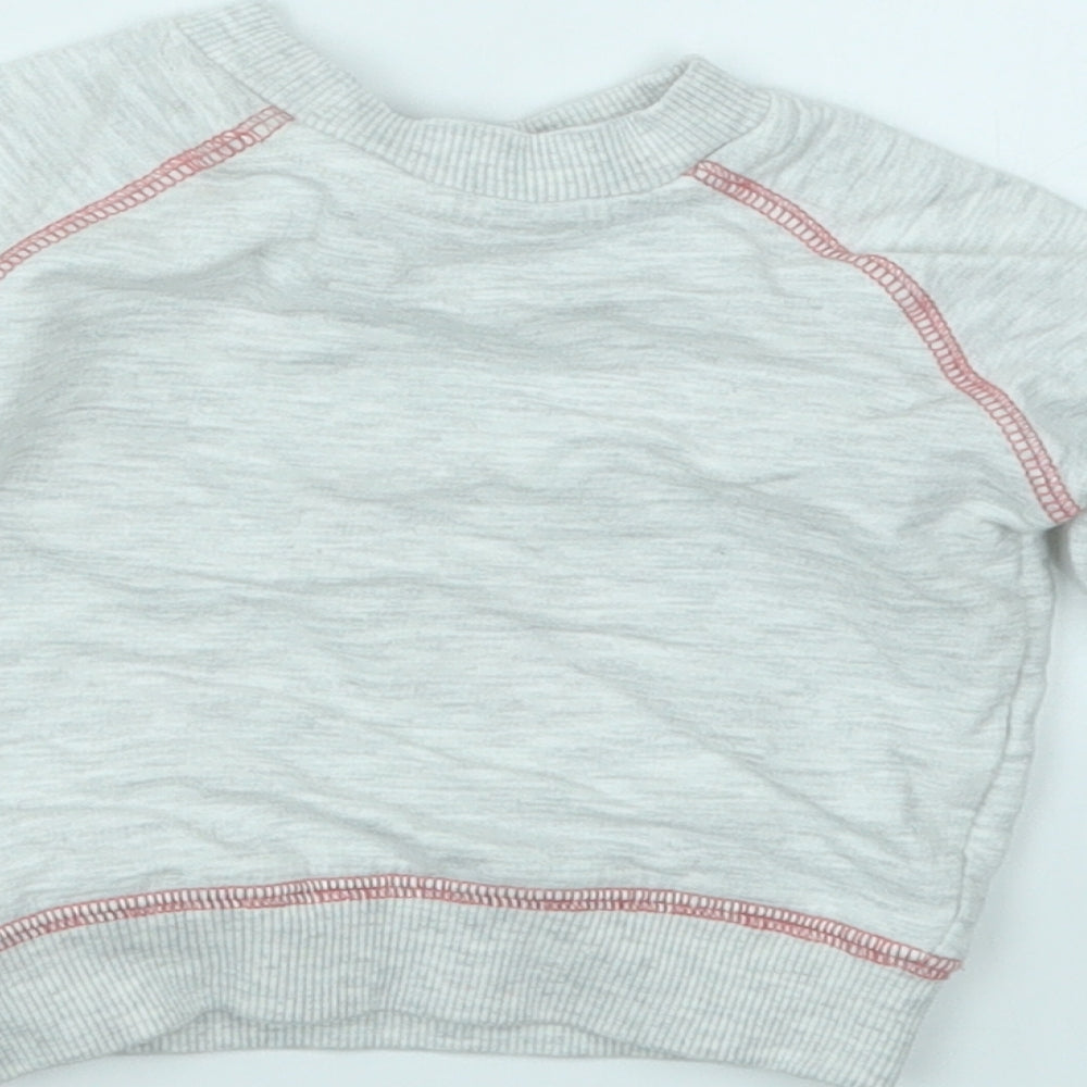 M&Co Girls Grey   Pullover Jumper Size 3-6 Months