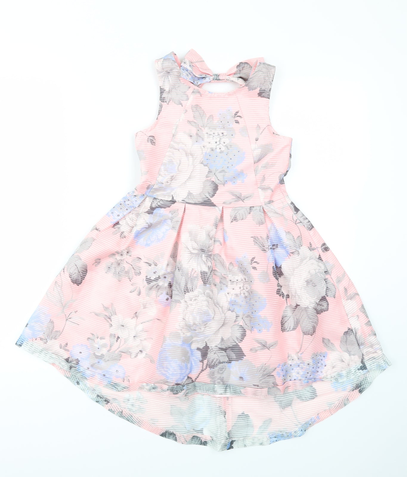 TU Girls Pink Geometric  Fit & Flare  Size 7 Years