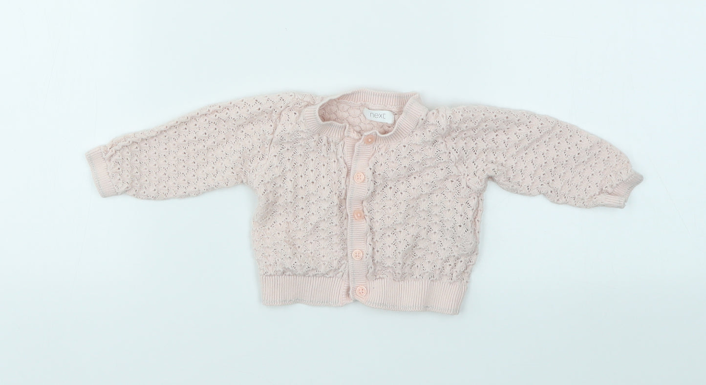 NEXT Girls Pink   Cardigan Jumper Size 3-4 Years