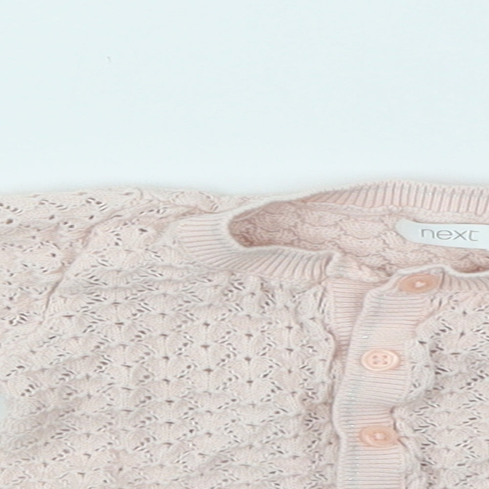 NEXT Girls Pink   Cardigan Jumper Size 3-4 Years