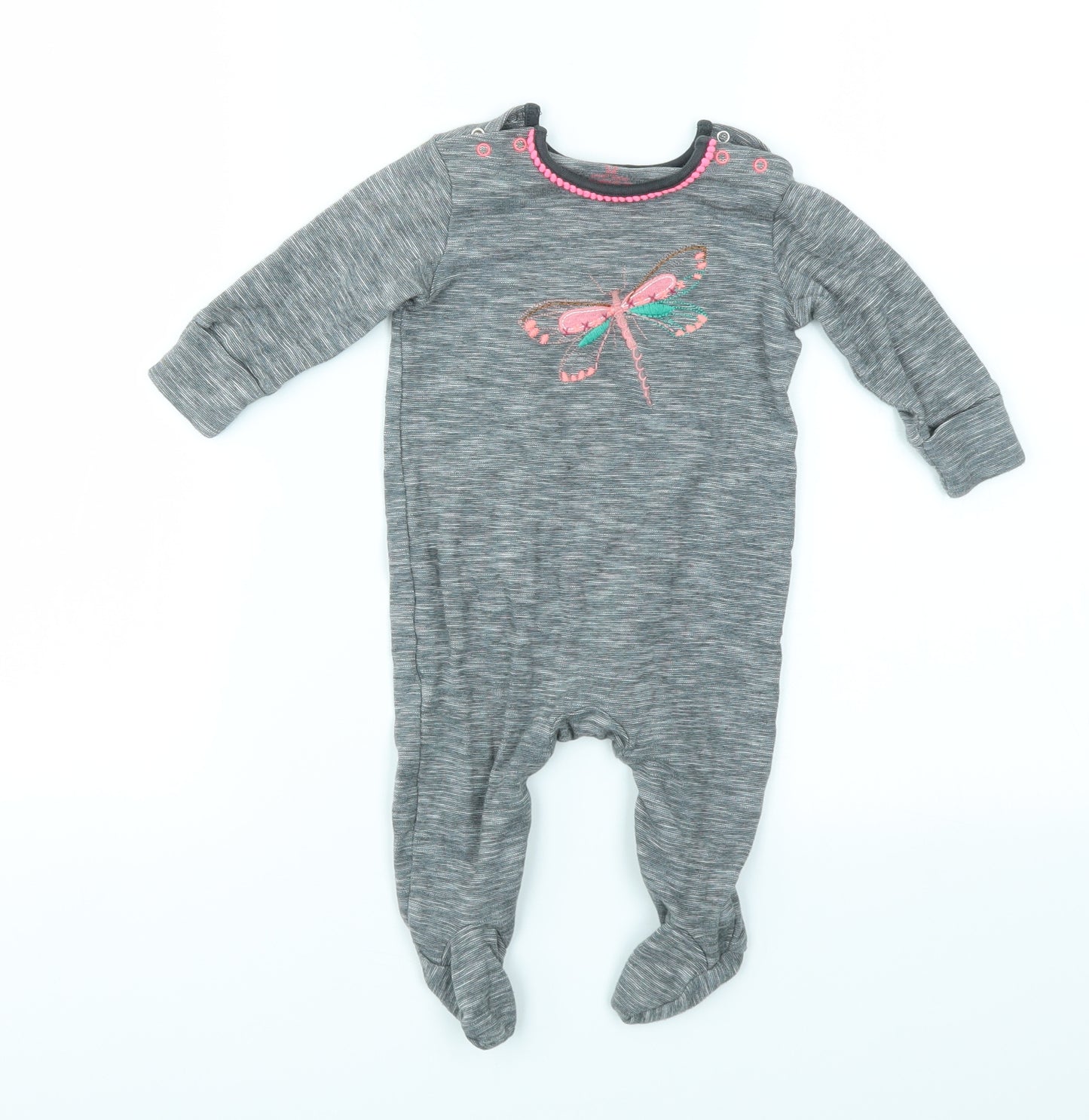 NEXT Girls Grey Animal Print  Babygrow One-Piece Size 3-6 Months
