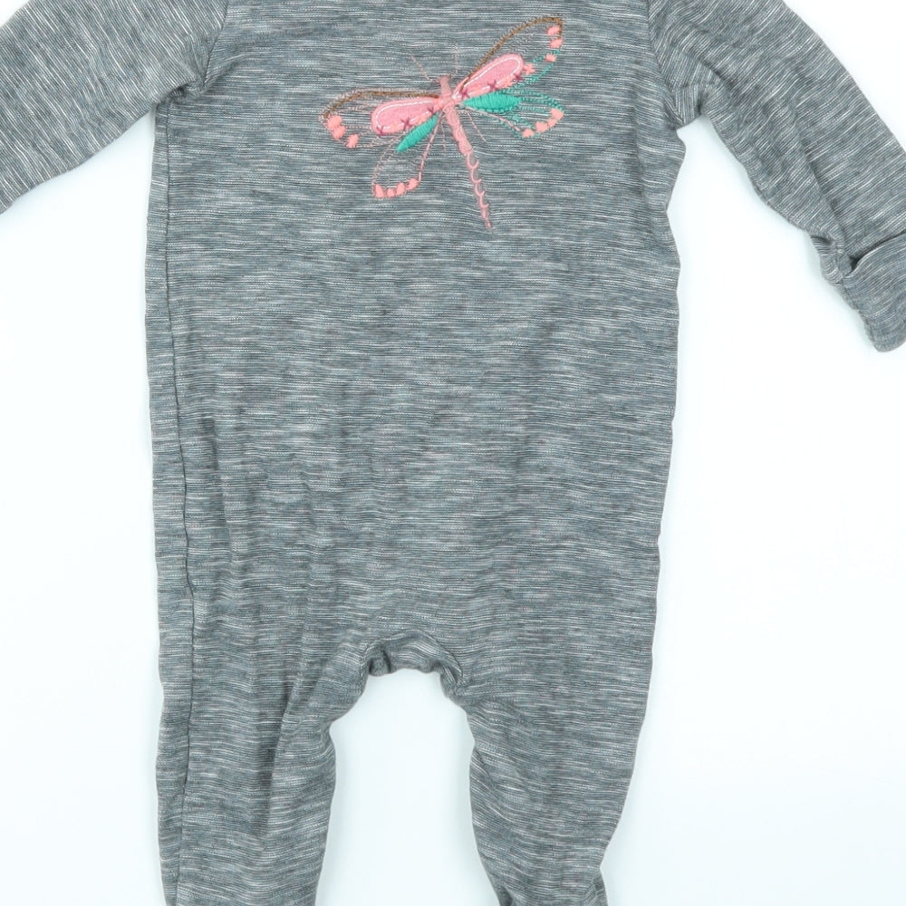 NEXT Girls Grey Animal Print  Babygrow One-Piece Size 3-6 Months