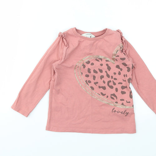 Angel Girls Pink   Basic T-Shirt Size 12-18 Months
