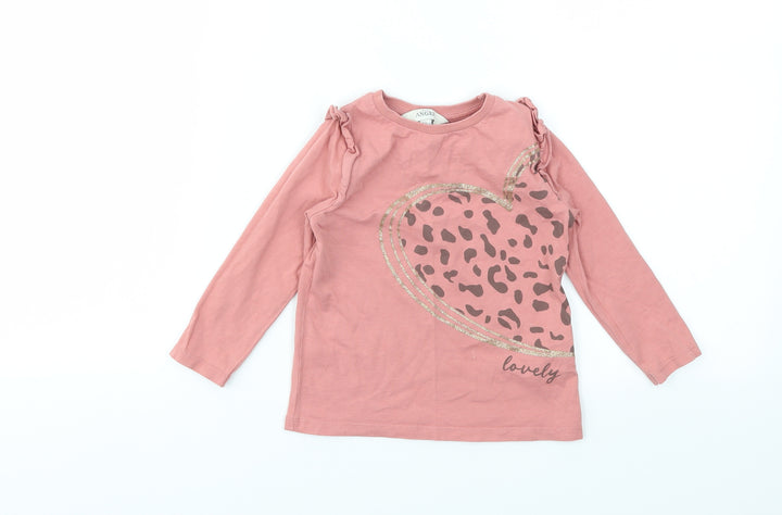 Angel Girls Pink   Basic T-Shirt Size 12-18 Months