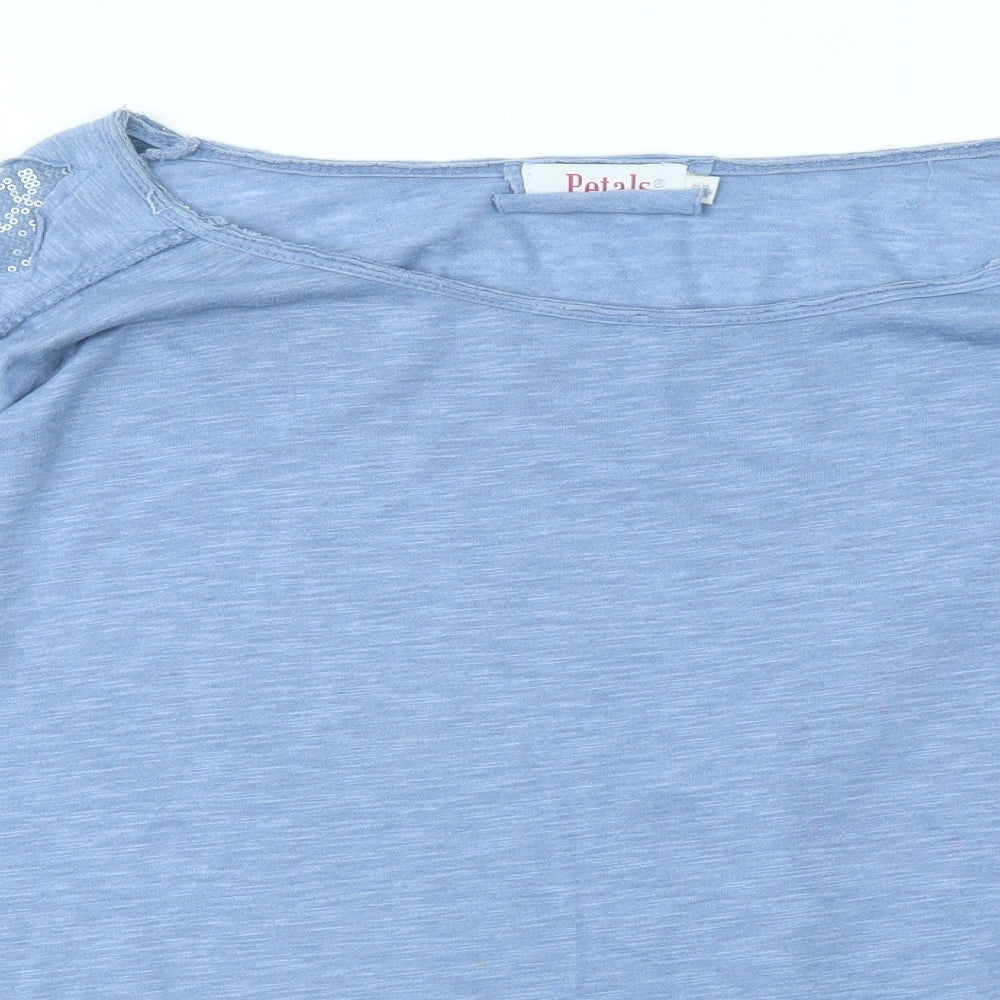 PETALS Womens Blue   Basic T-Shirt One Size