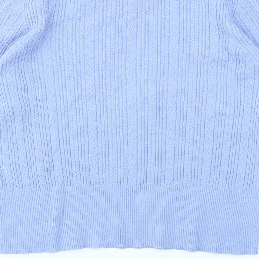 M&S Womens Blue   Basic T-Shirt Size 12