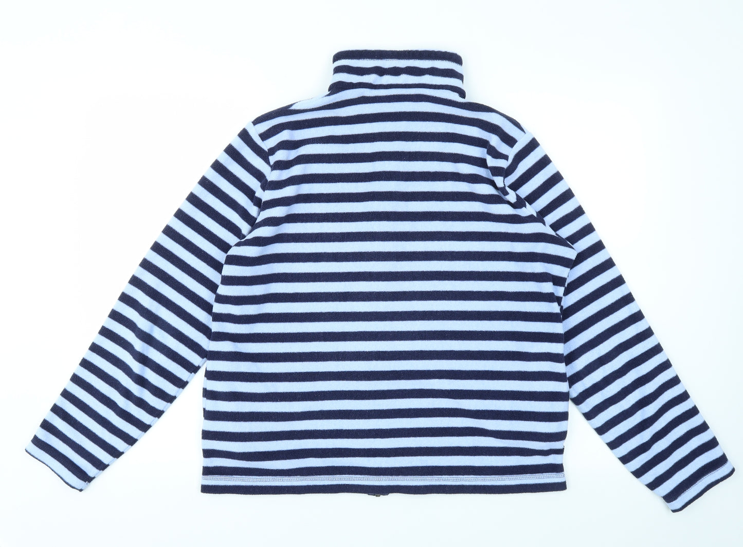 M&S Womens Blue Polka Dot  Full Zip Jumper Size 16