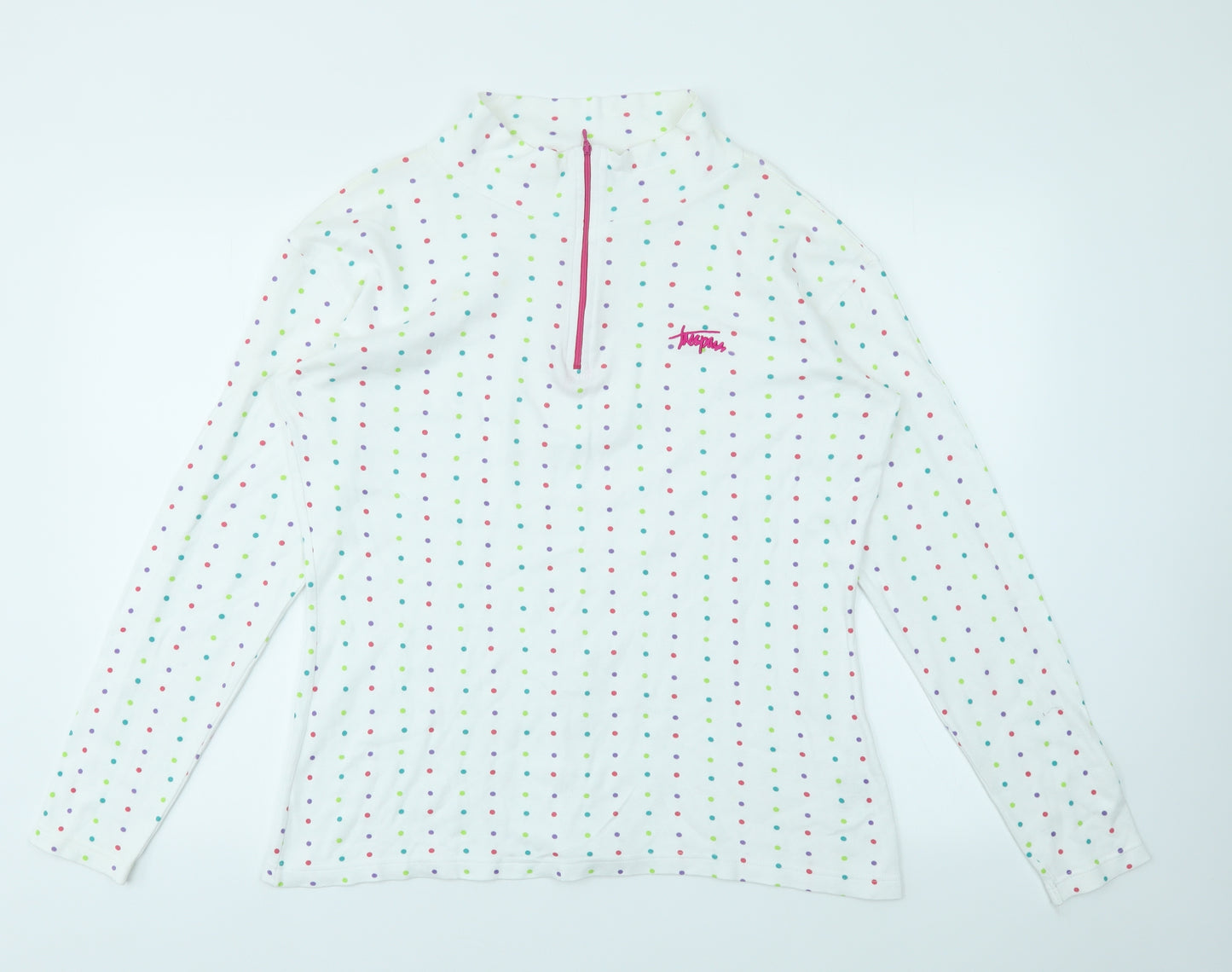 Tresspass Womens Multicoloured Polka Dot  Pullover Jumper Size 2XL