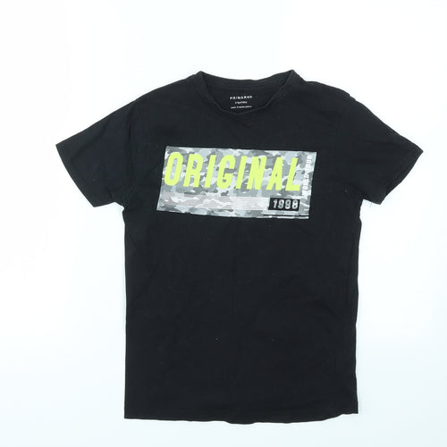 Primark Boys Black   Basic T-Shirt Size 9-10 Years