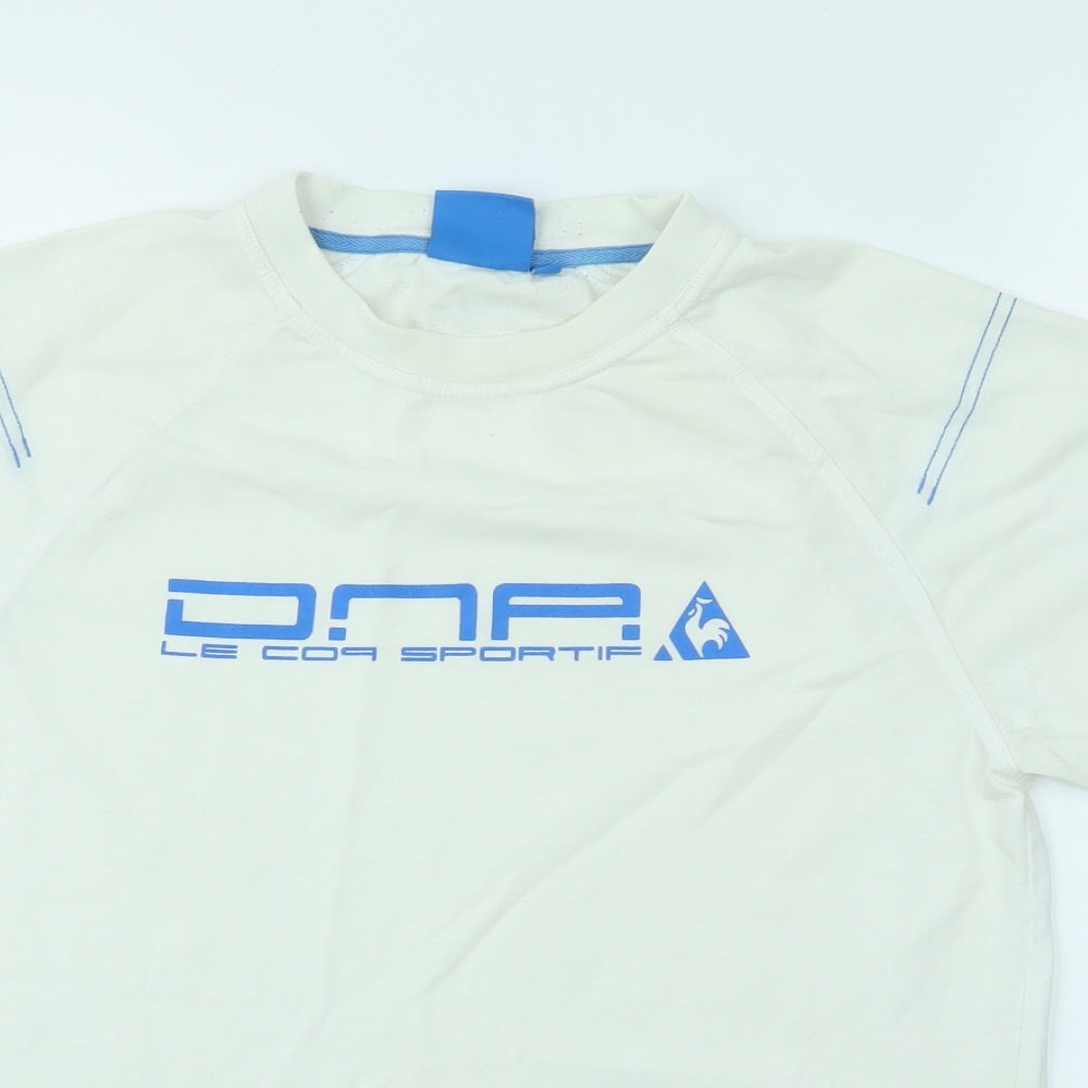 LE COQ SPORTLIF Boys Silver   Basic T-Shirt Size L