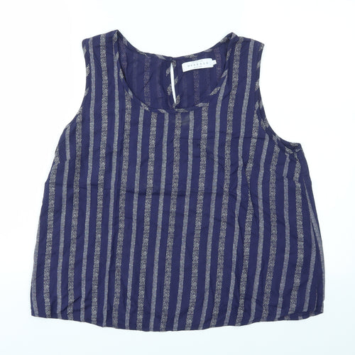 WEEKEND  Womens Blue Geometric  Basic Blouse Size 12
