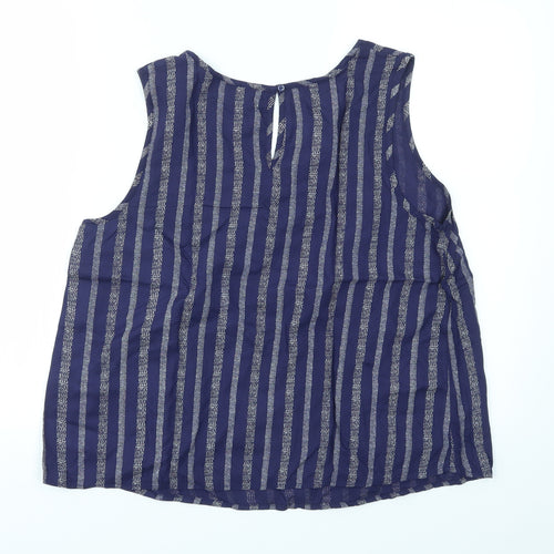 WEEKEND  Womens Blue Geometric  Basic Blouse Size 12