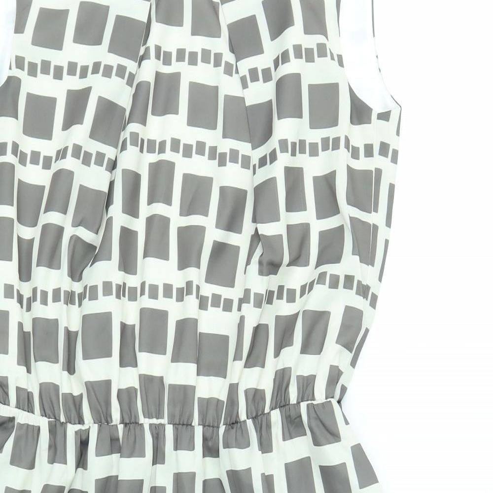 Nougat Womens Multicoloured Geometric  Fit & Flare  Size 12