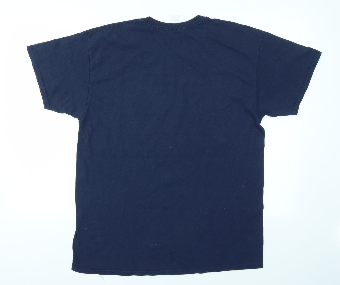 Gildan Mens Blue    T-Shirt Size L