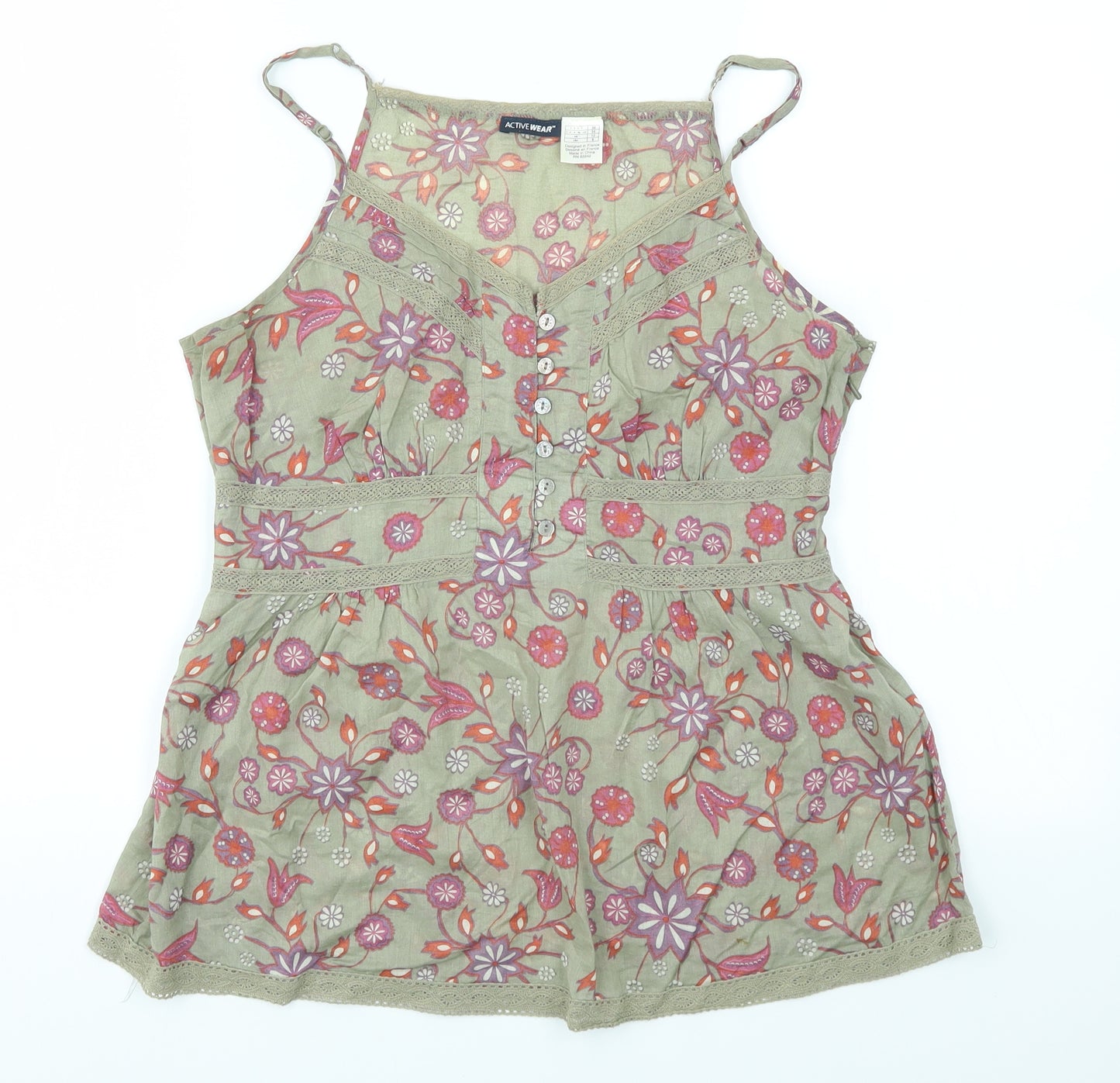 Active Wear Womens Multicoloured Floral  Basic Blouse Size 10
