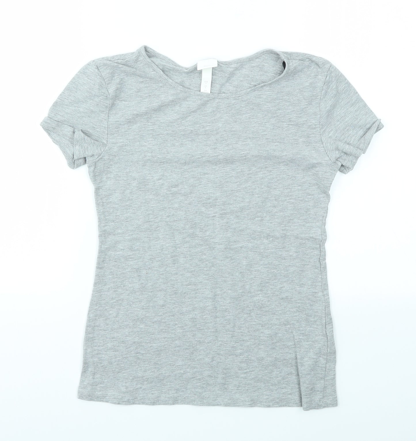 H&M Womens Grey   Basic T-Shirt Size S