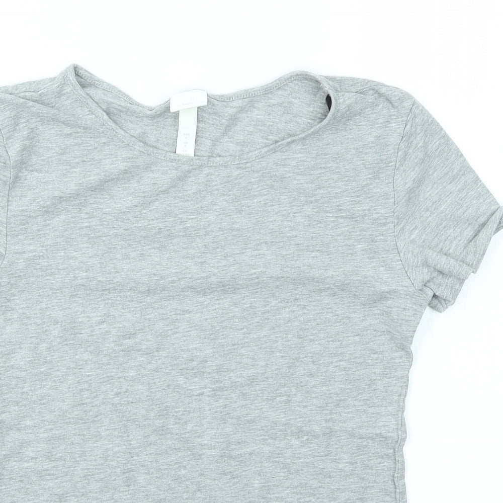 H&M Womens Grey   Basic T-Shirt Size S