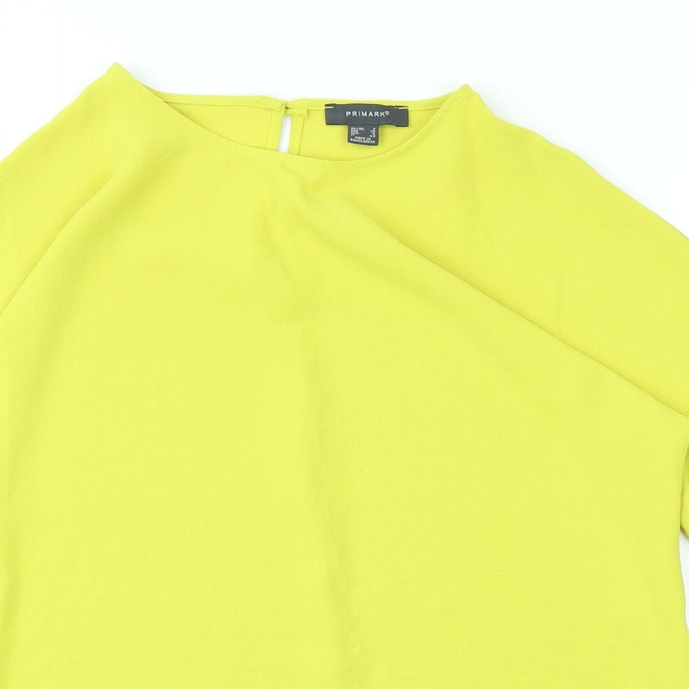 Primark Womens Yellow   Basic Blouse Size 8