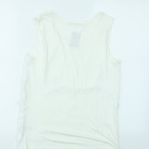 George Womens White   Basic T-Shirt Size 8