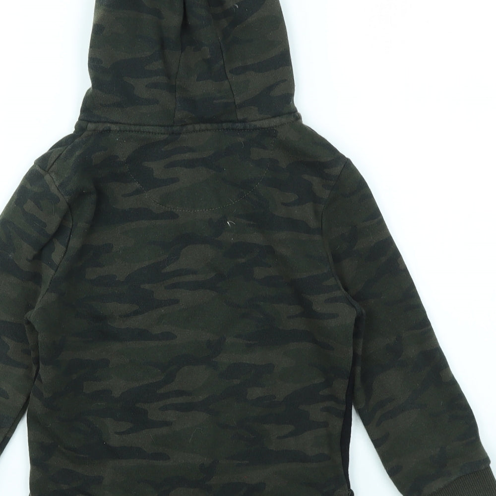 Primark Boys Multicoloured Camouflage  Full Zip Jumper Size 4-5 Years